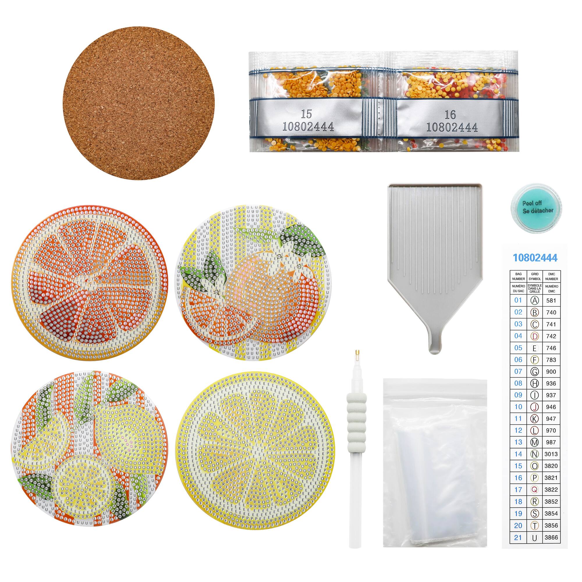 Citrus Diamond Art Coaster Kit by Make Market®